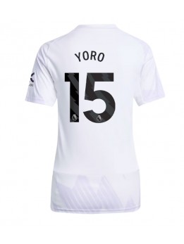 Manchester United Leny Yoro #15 Replika Borta Kläder Dam 2025-26 Kortärmad